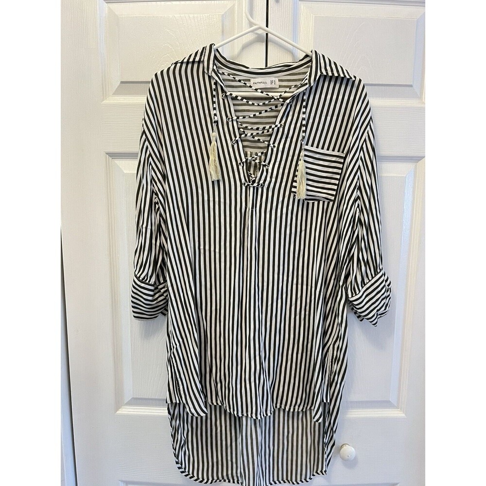 Faithfull The Brand‎ Rayon Stevie Striped  Tunic Top 4